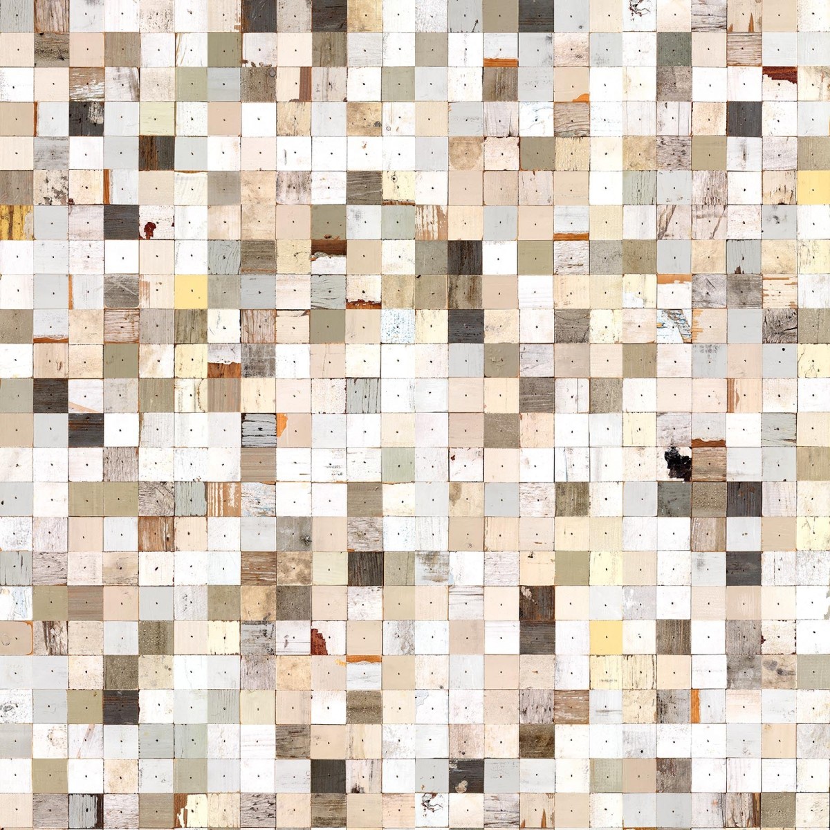 Tapet designer Scrapwood, Mosaic Squares Colored by Piet Hein Eek, NLXL, 4.4mp / rola, Tapet Exclusivist 