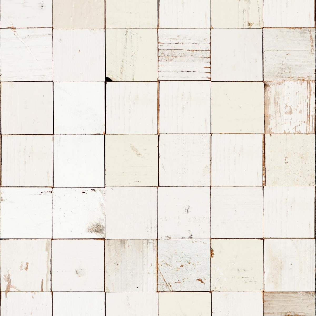 Tapet designer Scrapwood, Mosaic Squares White by Piet Hein Eek, NLXL, 4.4mp / rola, Tapet Exclusivist 