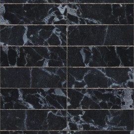 Tapet designer Materials Marble, Tiles 24.4x7.7cm, Black by Piet Hein Eek, NLXL, 4.9mp / rola