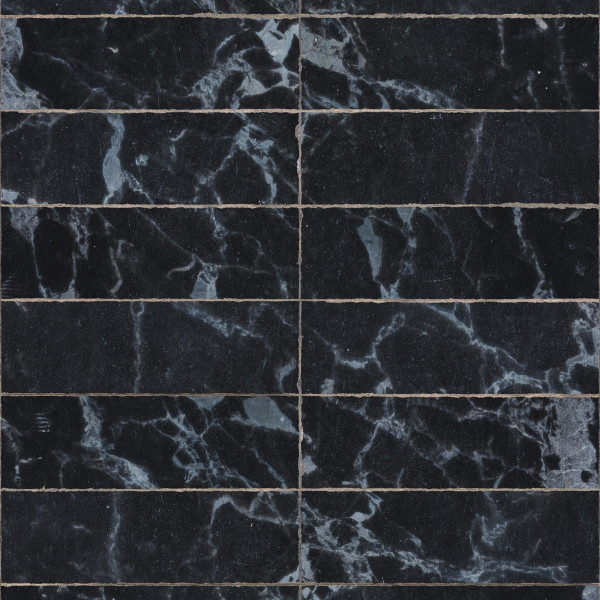 designer Materials Marble, Tiles 24.4x7.7cm, Black by Piet Hein Eek, NLXL, 4.9mp / rola