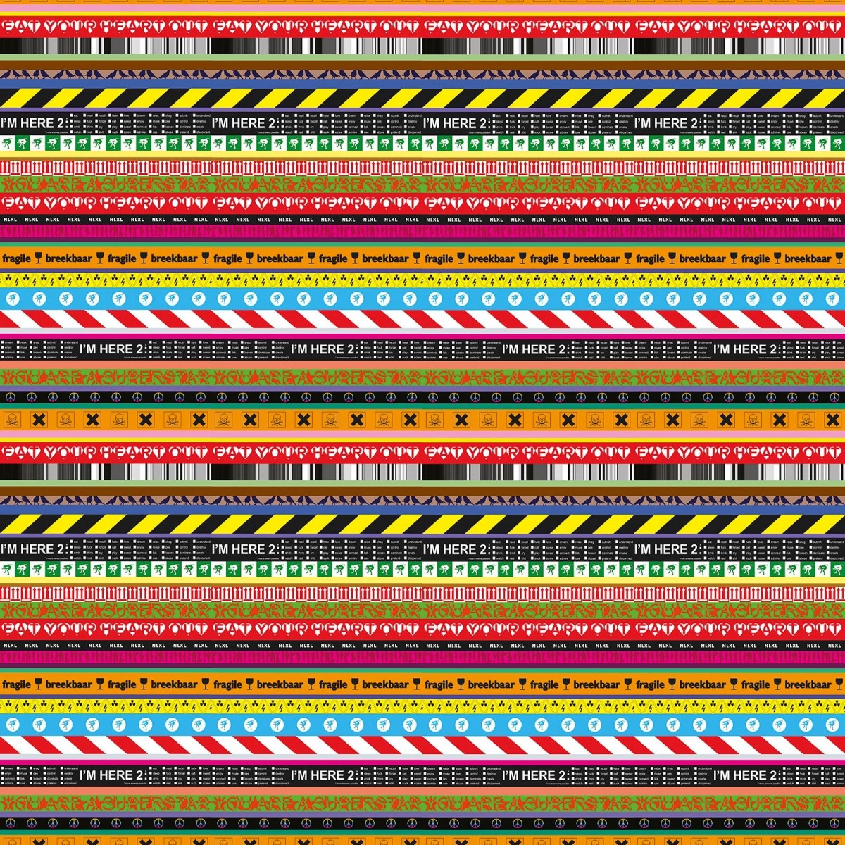 Tapet designer Layers Multicolored by Richard Hutten, NLXL, 4.9mp / rola, Tapet Exclusivist 