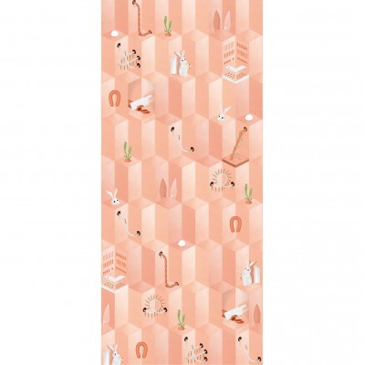 Tapet designer Pink Carrot by Suzan Hijink, NLXL, 4.8mp/rola, Tapet living 