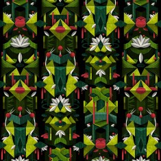 Tapet designer Forest Unfold, Leaving Japan by Suzan Hijink, NLXL, 4.9mp/rola