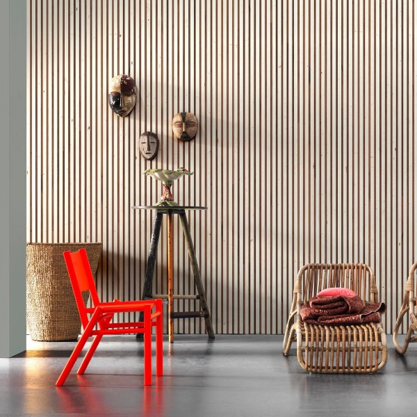 designer Timber Strips White on Teak by Piet Hein Eek, NLXL, 4.9mp / rola