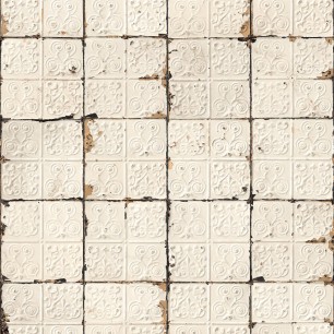 Tapet designer Brooklyn Tins, Off White by MERCI, NLXL, 4.9mp / rola