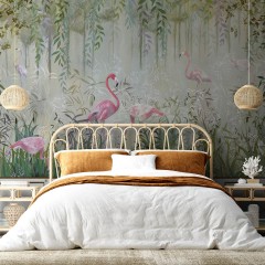 Tapet designer Flamingo’s Garden by UON, NLXL, 1.6 mp / segment