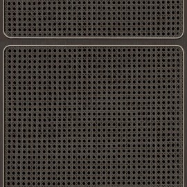 Tapet designer VOS Square Cane Webbing, Black by Roderick Vos, NLXL, 4.87mp/rola