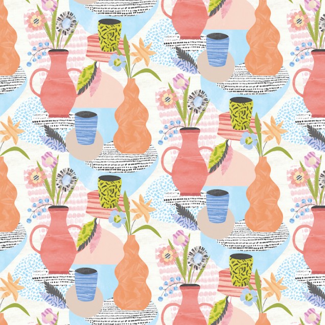 Tapet Ohpopsi OHP-ABS50119W. Conține culorile: Galben, Galben Pastel, Bej, Bej Verzui, Gri, Telegri 4, Albastru, Albastru Pastel, Roz, Rose