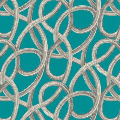 Tapet Twisted Geo, Turquoise, Ohpopsi, Tapet living 