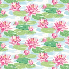 Tapet Waterlily, Sky & Rose, Ohpopsi