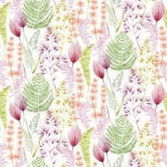 Tapet Summer Ferns, Coral Pink, Ohpopsi