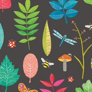 Tapet Forest Floor, Liquorice, Ohpopsi