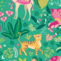Tapet Samba Safari, Emerald Twist, Ohpopsi