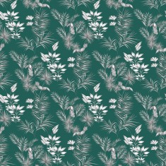 Tapet Toucan Toile, Rainforest Green, Ohpopsi
