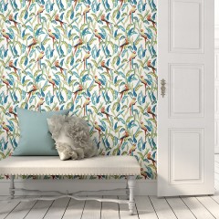 Tapet Tropical Parrot, Wilderness White, Ohpopsi