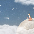 Fox on the Moon - Blue, Oliver Robins