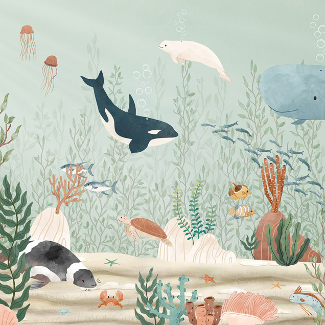 Tapet cu peisaj marin Kelp Forest, Oliver Robins