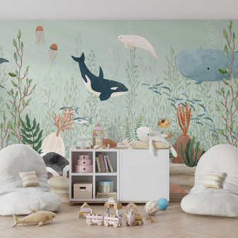 Tapet cu peisaj marin Kelp Forest, Oliver Robins