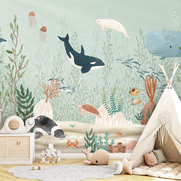 Tapet cu peisaj marin Kelp Forest, Oliver Robins