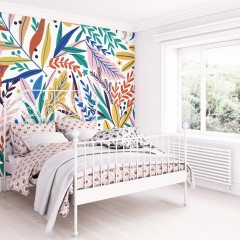 Fototapet Patterned Leaves M, Multi Bright, Origin Murals, 300x240cm
