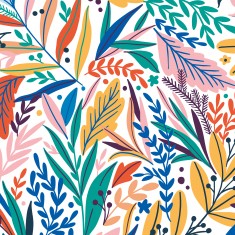 Fototapet Patterned Leaves M, Multi Bright, Origin Murals, 300x240cm
