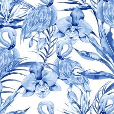 Fototapet Paradise Flamingo L, Cobalt, Origin Murals, 350x280cm