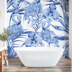 Fototapet Paradise Flamingo M, Cobalt, Origin Murals, 300x240cm