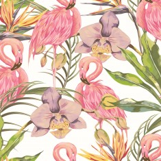 Fototapet Paradise Flamingo L, Watermelon, Origin Murals, 350x280cm
