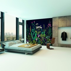 Fototapet Botanical Fleur M, Indigo, Origin Murals, 300x240cm