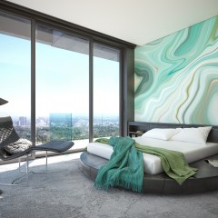 Fototapet Marbled Ink L, Emerald, Origin Murals, 350x280cm