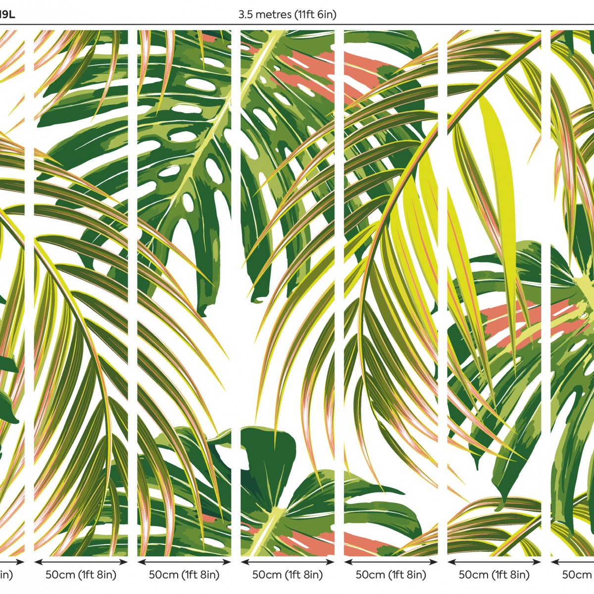 Fototapet Tropical Leaves L, Citrus, Origin Murals, 350x280cm,  