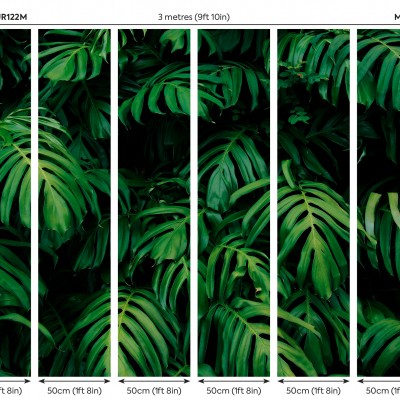 Fototapet Rainforest Leaves M, Emerald, Origin Murals, 300x240cm,  