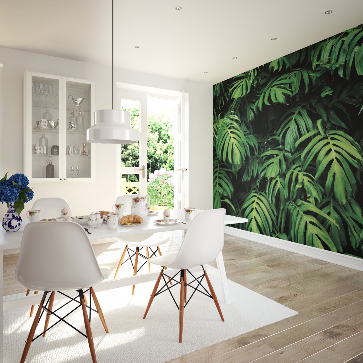 Fototapet Rainforest Leaves M, Emerald, Origin Murals, 300x240cm,  