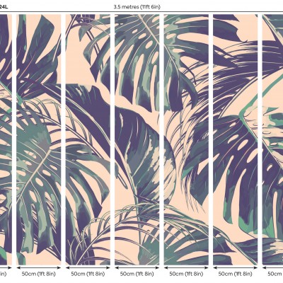 Fototapet Palm Leaves L, Blush & Jade, Origin Murals, 350x280cm,  