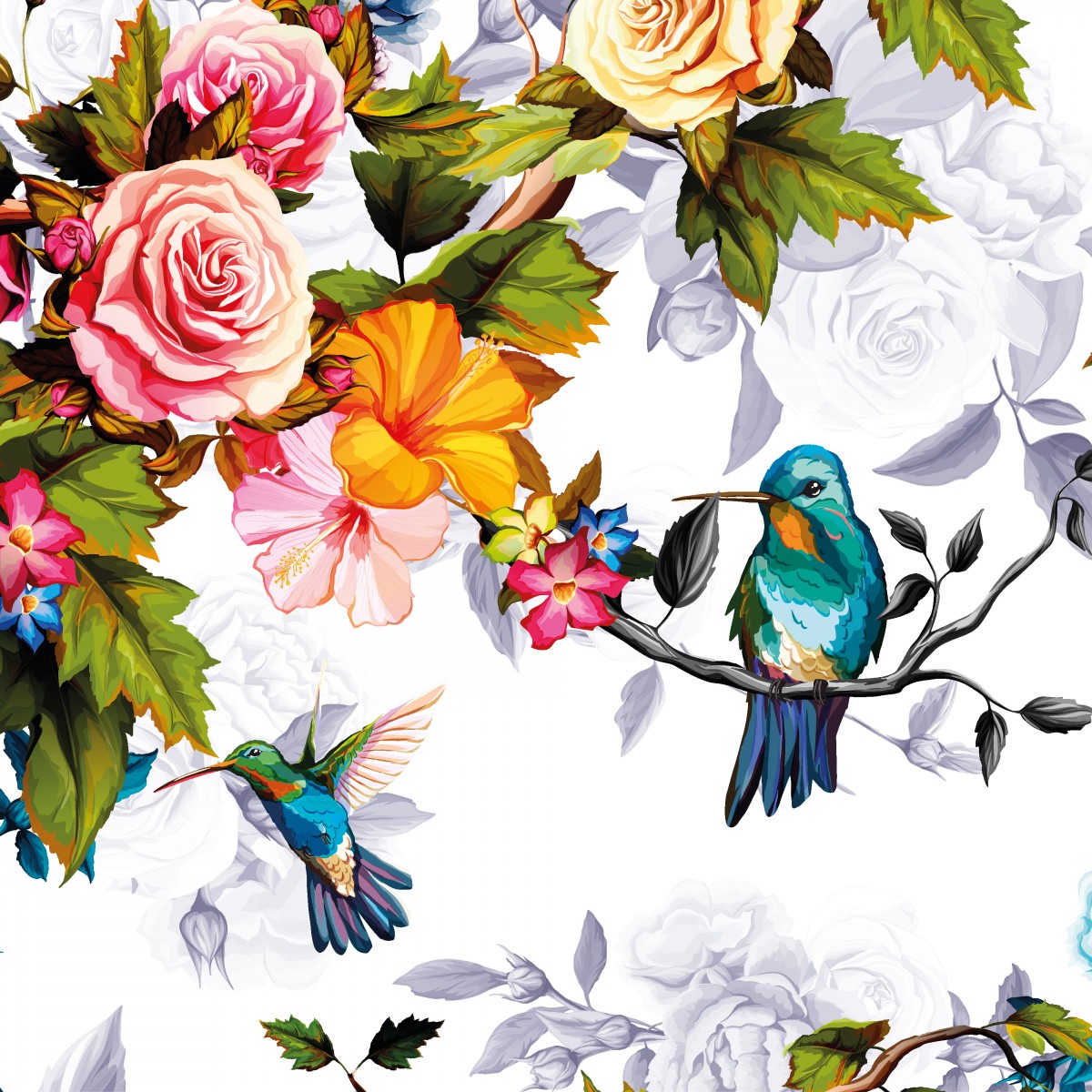 Fototapet Hummingbird Garden M, Multi, Origin Murals, 300x240cm,  