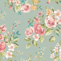 Fototapet Flowery M, Duck Egg, Origin Murals, 300x240cm