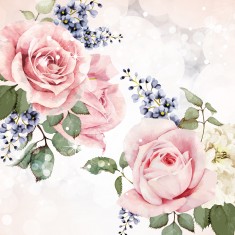 Fototapet Roses & Sparkles L, Rose Pink, Origin Murals, 350x280cm