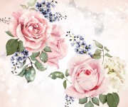 Fototapet Roses & Sparkles M, Rose Pink, Origin Murals, 300x240cm