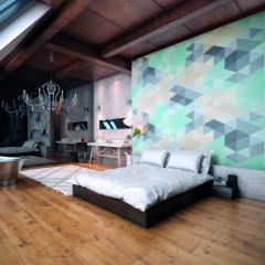 Fototapet Iso Triangles L, Duck Egg, Origin Murals, 350x280cm