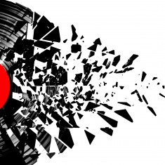 Fototapet Smashed Vinyl M, Monochrome, Origin Murals, 300x240cm