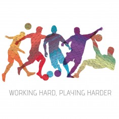 Fototapet Geo Footballers M, Multi, Origin Murals, 300x240cm