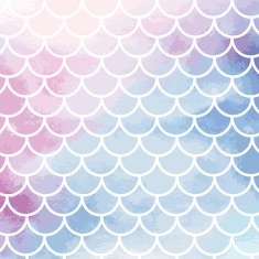 Fototapet Watercolour Mermaid Scales L, Pastel, Origin Murals, 350x280cm