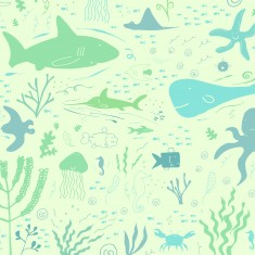 Fototapet Underwater Adventures L, Seafoam, Origin Murals, 350x280cm