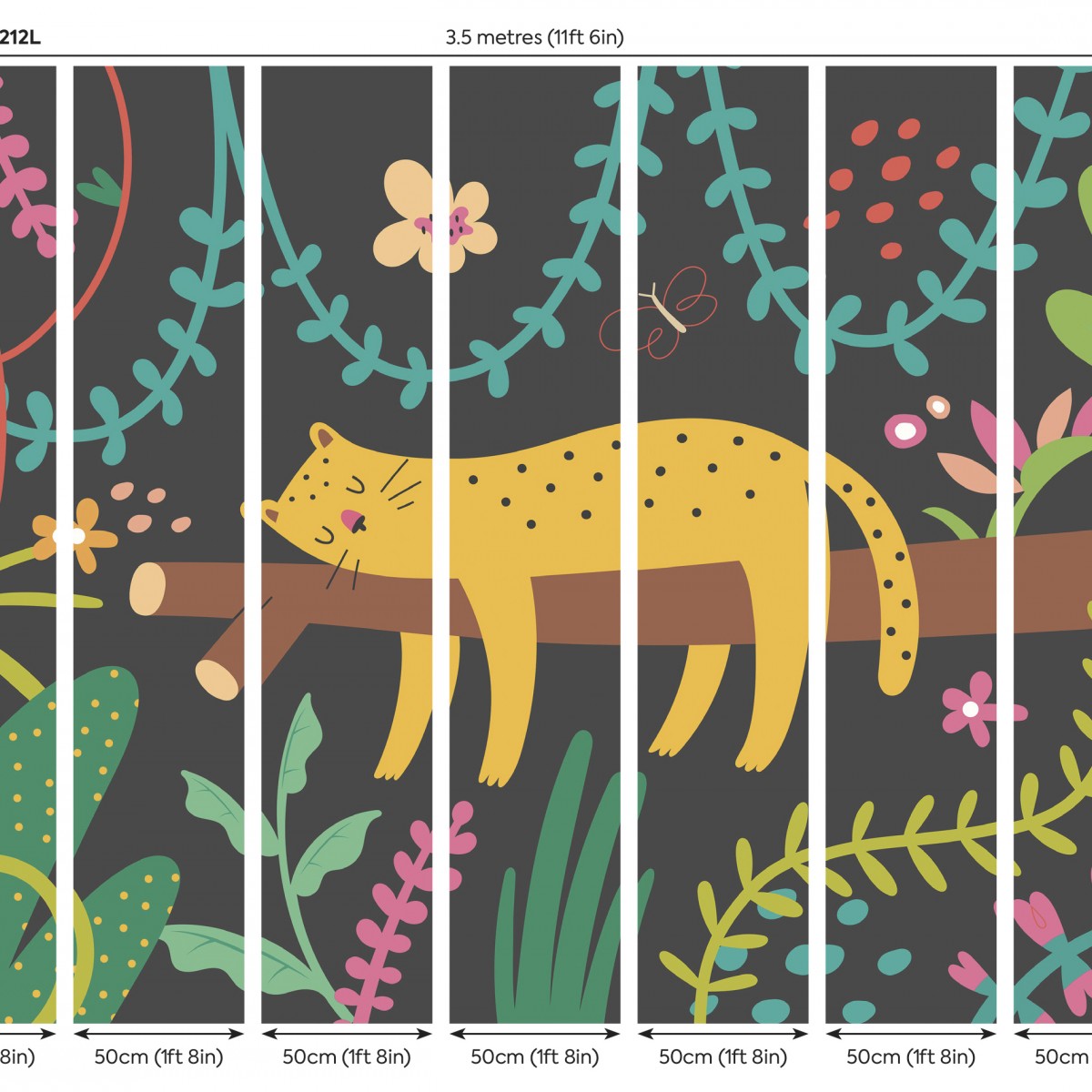 Fototapet Origin Murals ORM-MUR212L. Conține culorile: Galben, Galben Zinc, Verde, Verde Trafic, Maro, Maro-Portocaliu, Violet, Violet Erica, Verde, Verde-Galben
