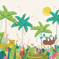 Fototapet Jungle Animals L, Green, Origin Murals, 350x280cm