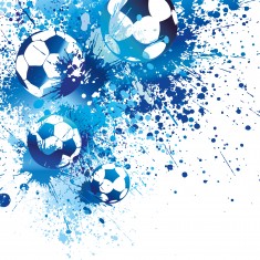 Fototapet Football Splash M, Blue, Origin Murals, 300x240cm