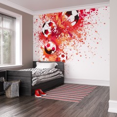 Fototapet Football Splash L, Red, Origin Murals, 350x280cm