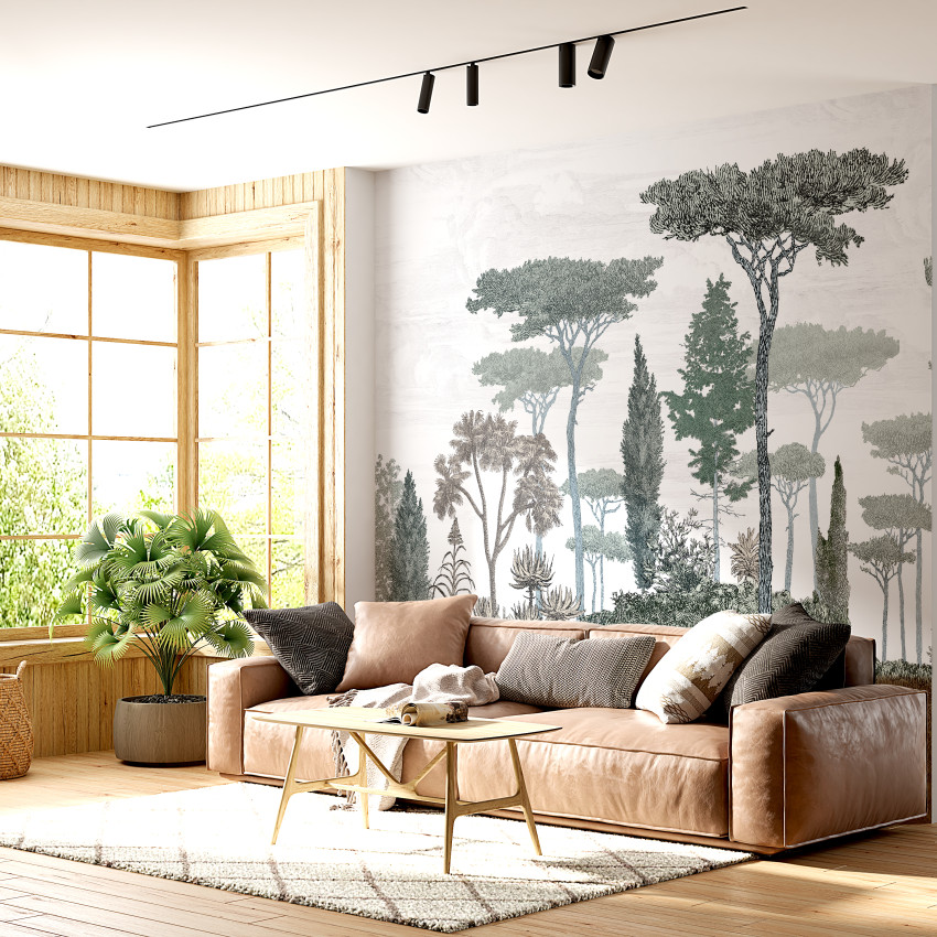 Pinède, Brushwood Grey, PaperMint - Tapet cu design minimalist si culori delicate