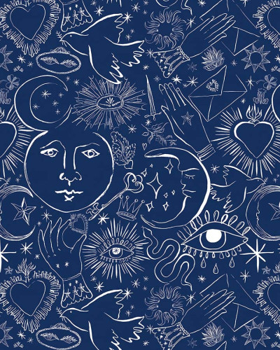 Mystic, Fond Lazuli, PaperMint pe perete