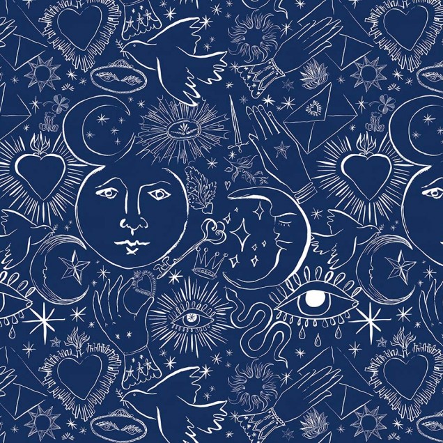 Mystic, Fond Lazuli, PaperMint pe perete